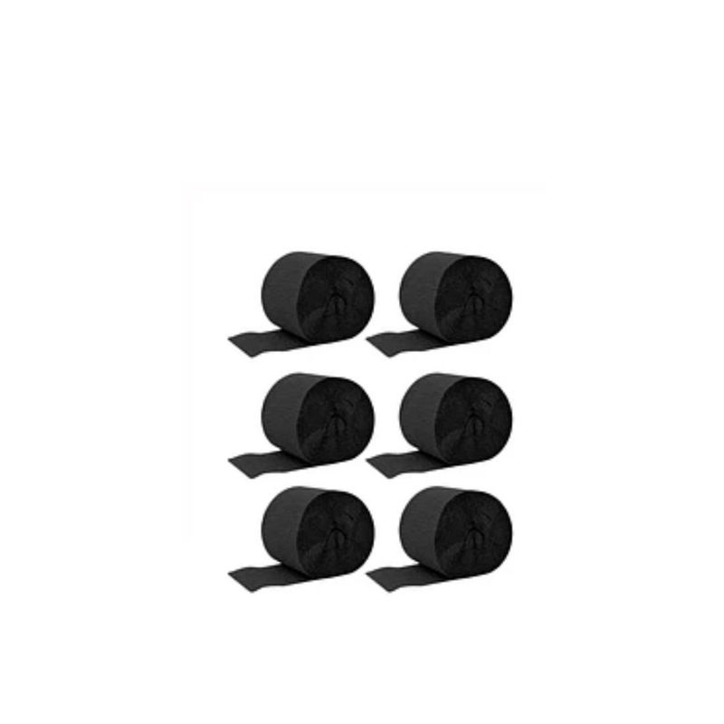 GENERICO - Feston Grueso Negro 6pcs 3x10m