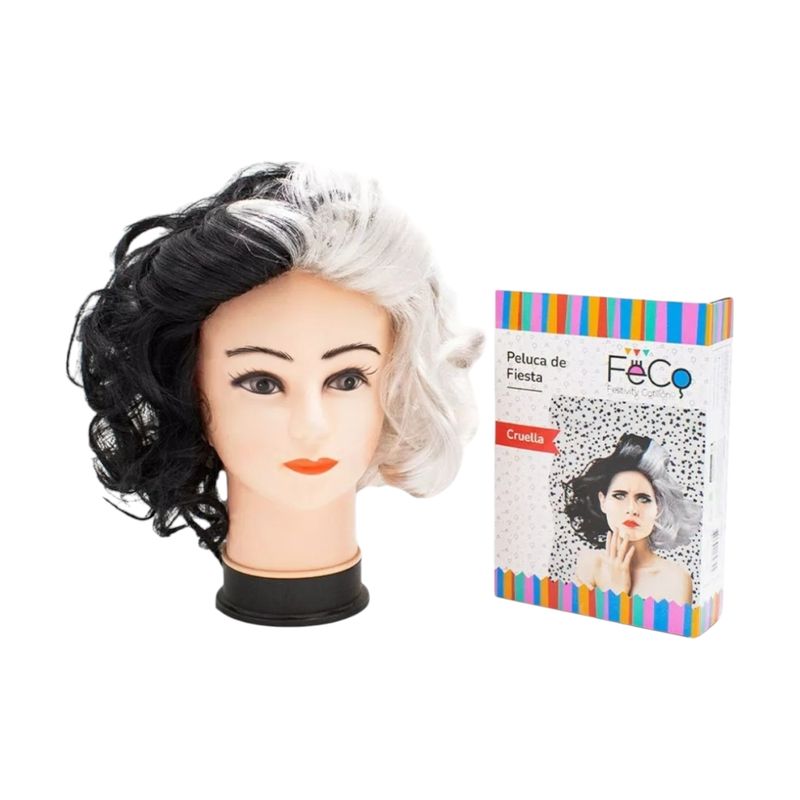 GENERICO - Peluca Disfraz Cruella de Vil