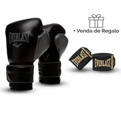 EVERLAST - Guantes de Boxeo Powerlock 14oz + Vendas de Boxeo