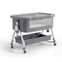 Cuna Colecho con Cesta Mosquitero Cambiador Colchon Gris