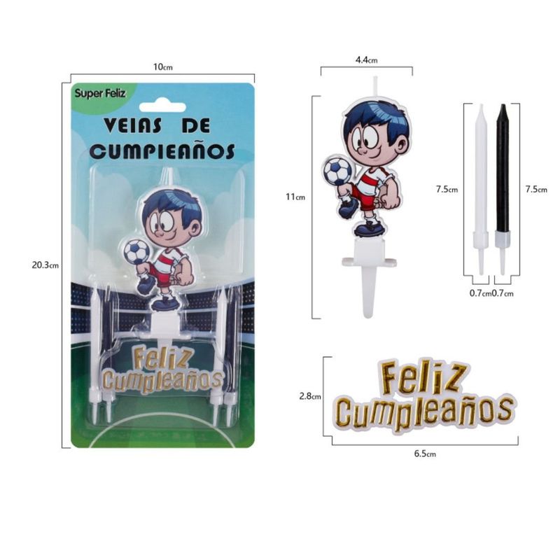 GENERICO - Velas De Cumpleaños Futbol