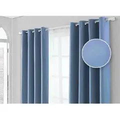 HAPPY LIVING - Set Cortinas 100% Blackout Térmica Living Dormitorio 140x230 TURQUESA