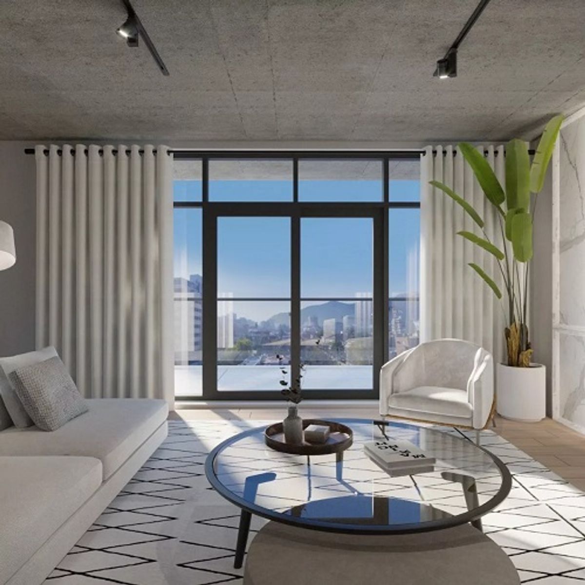 CORTLAND - Pack X2 Cortinas 100% Blackout Térmica Living Dormitorio 140x230 BLANCO