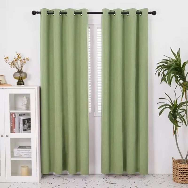 CORTLAND - Pack X2 Cortinas 100% Blackout Térmica Living Dormitorio 140x230 verde