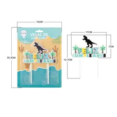 GENERICO - Velas De Cumpleaños Dinosaurio