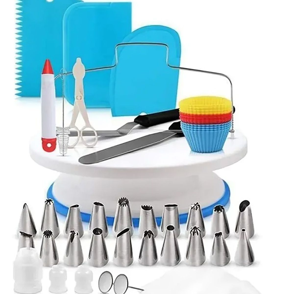 OEM - Kit Decoración Para Repostería Con Soporte Giratorio 106 Pcs