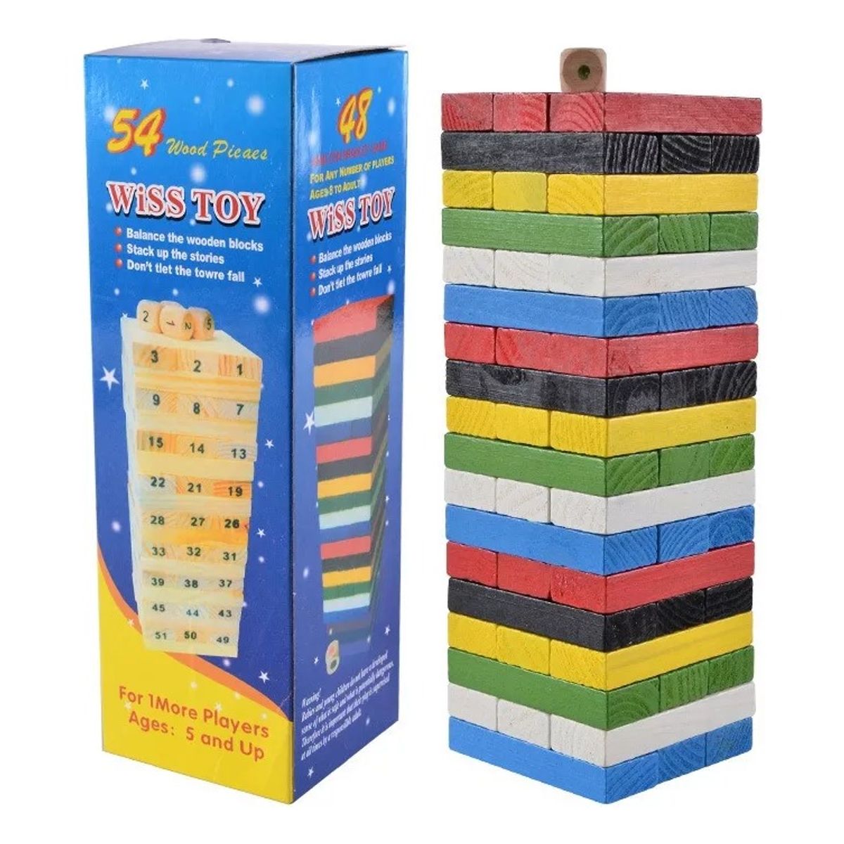 GENERICO - Juego Educativo De Bloques Construcción Coloridos 54 Mini