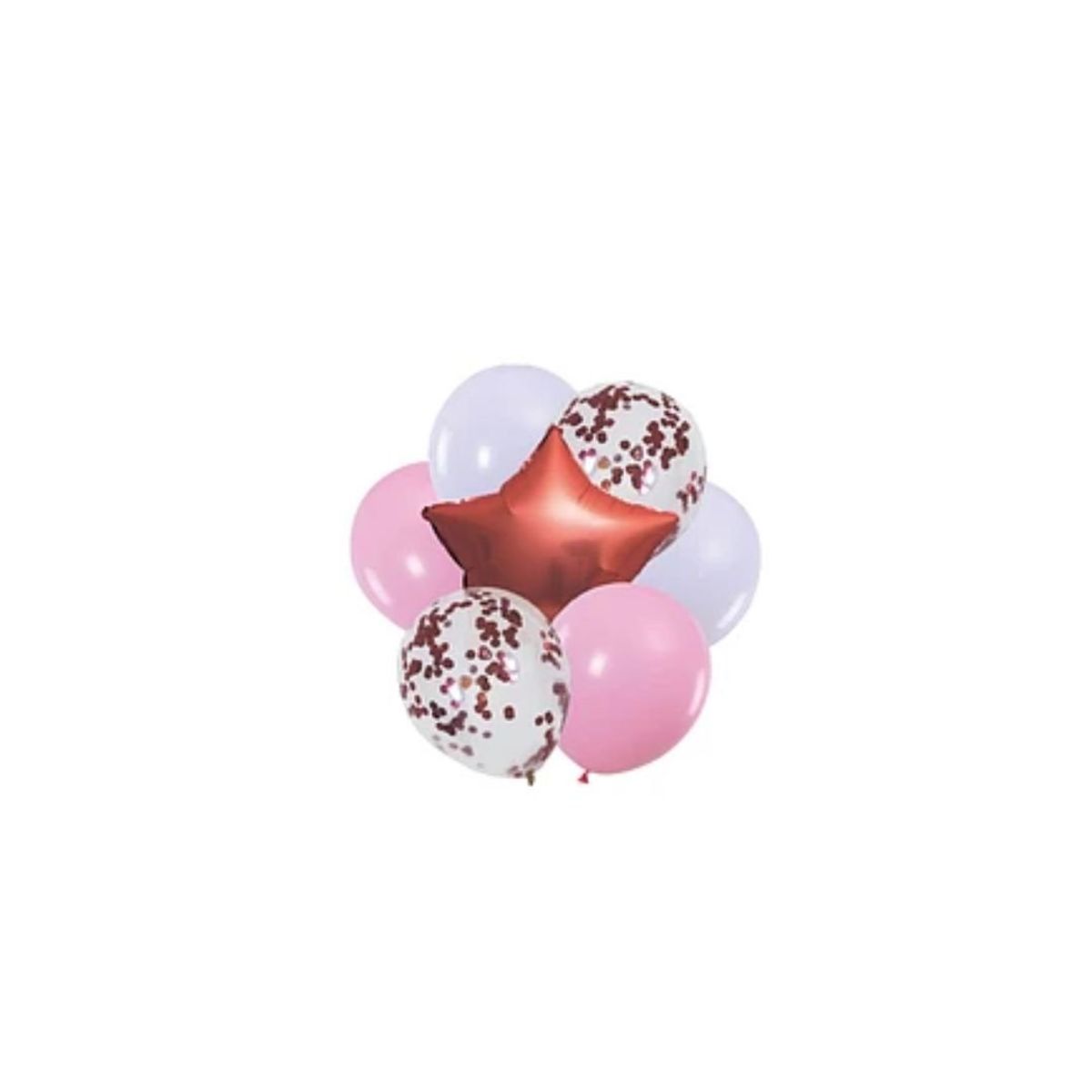 GENERICO - Set De Globos Oro Rosa 7pcs