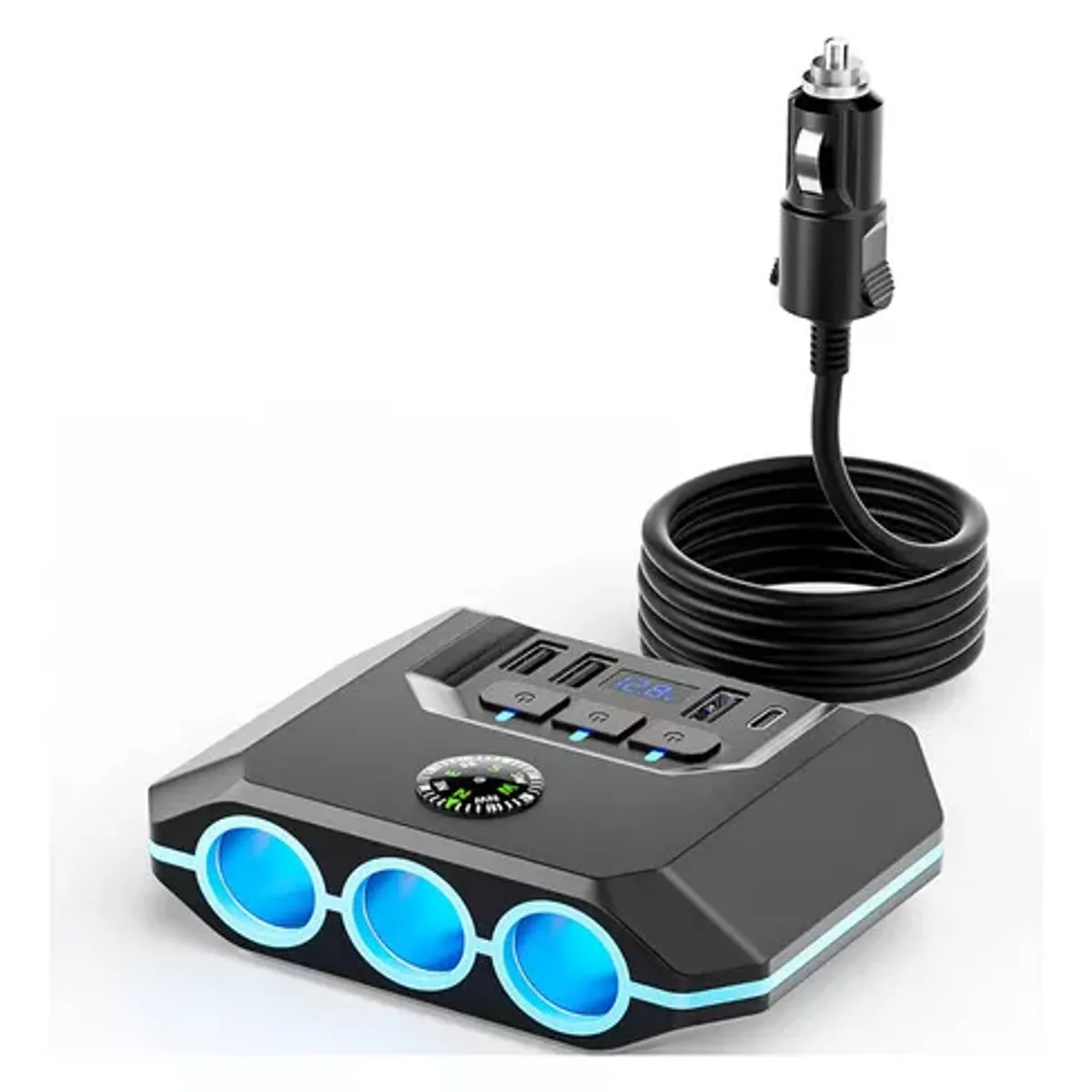 EVERSO - 120w Carga Rápida Automóvil Cargador Universal Para USB C