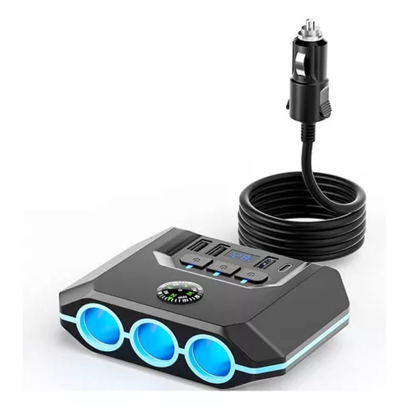EVERSO - 120w Carga Rápida Automóvil Cargador Universal Para USB C