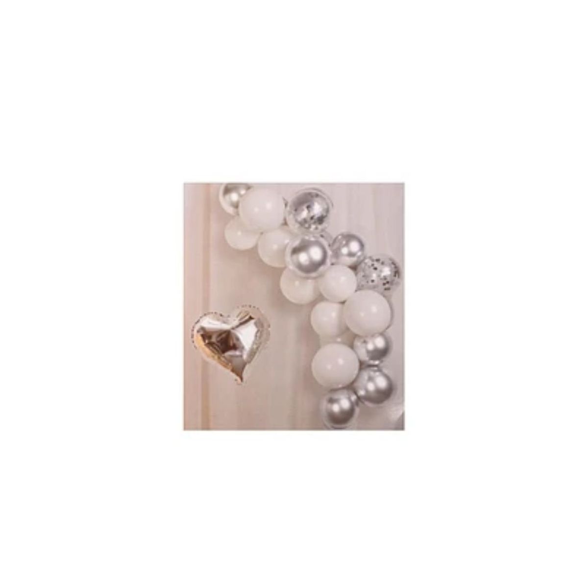 GENERICO - Set De Globos Color Plata 25pcs
