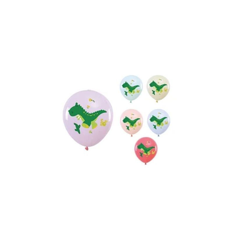 GENERICO - Globo De Látex De Dinosaurio 6pcs 30cm