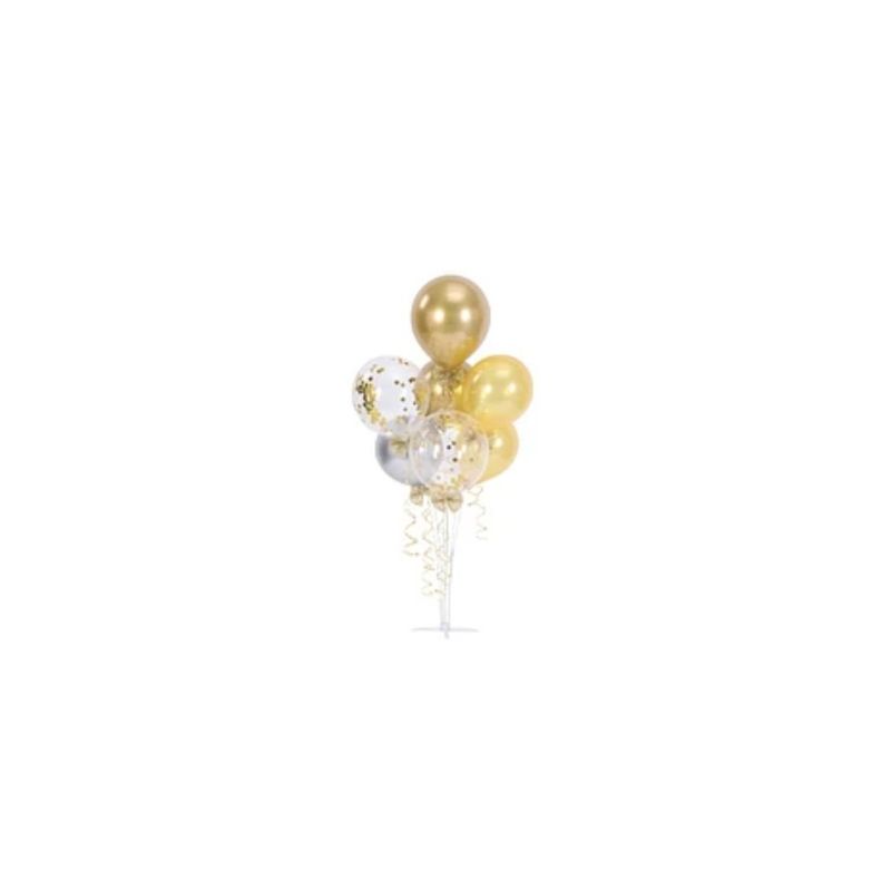 GENERICO - Set De Globos Con Pedestal 7pcs Dorado