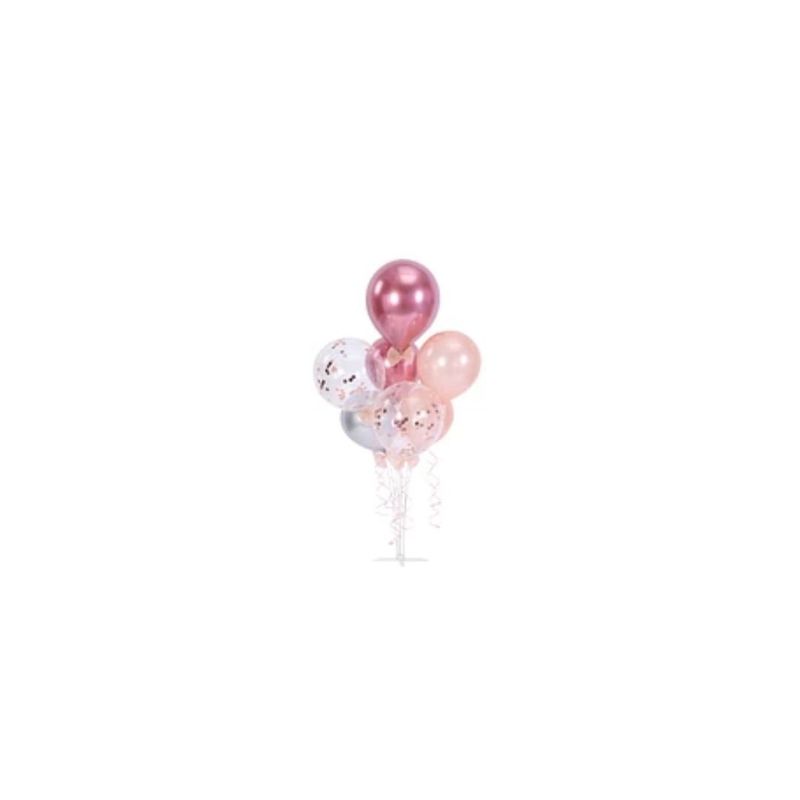 GENERICO - Set De Globos Con Pedestal 7pcs rosa