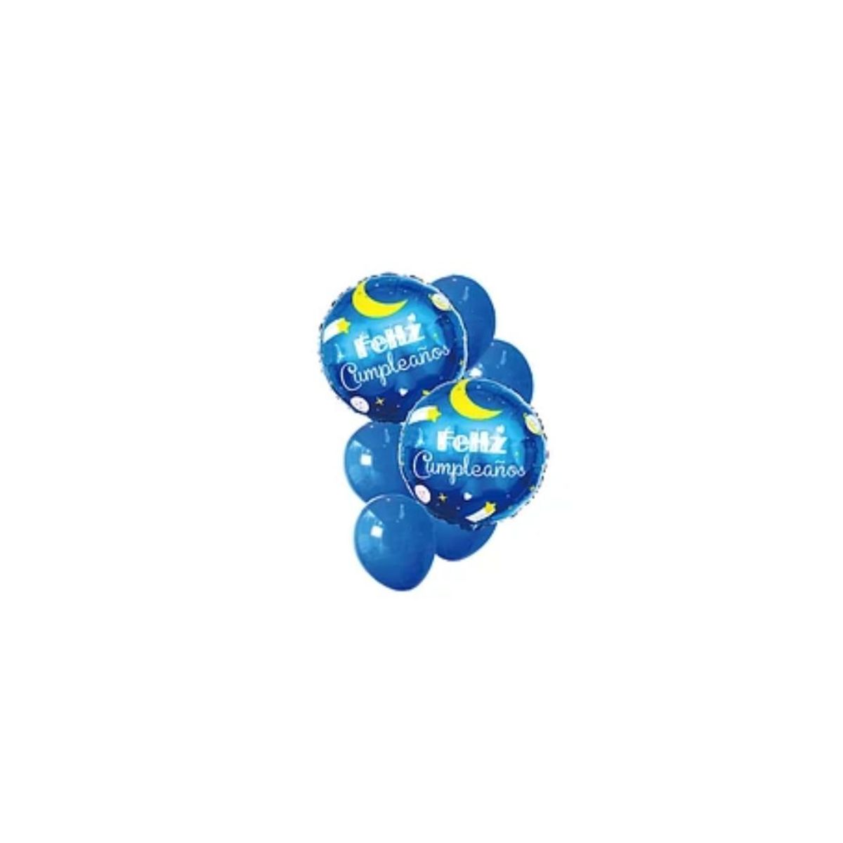 GENERICO - Set De Globos Feliz Cumpleaños Azul 7pcs