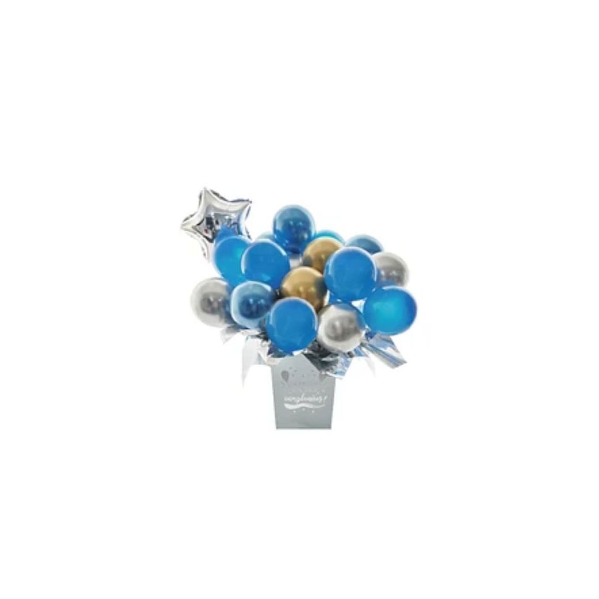 GENERICO - Set De Globos Azul Con Caja 23pcs