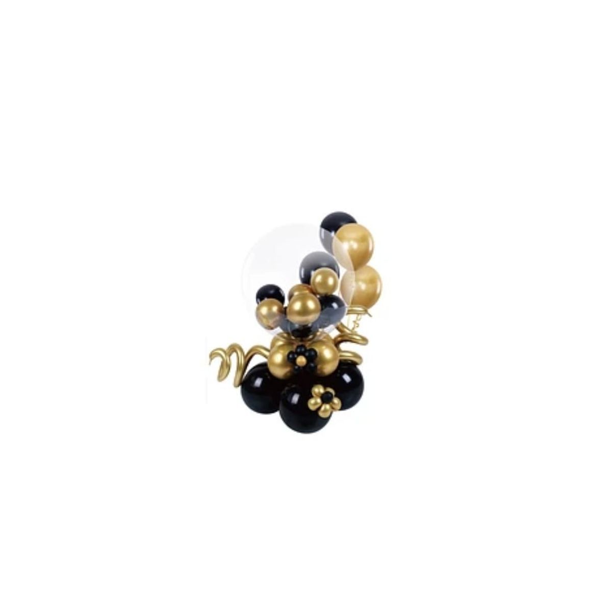 GENERICO - Set De Globos Dorado y Negro 28pcs