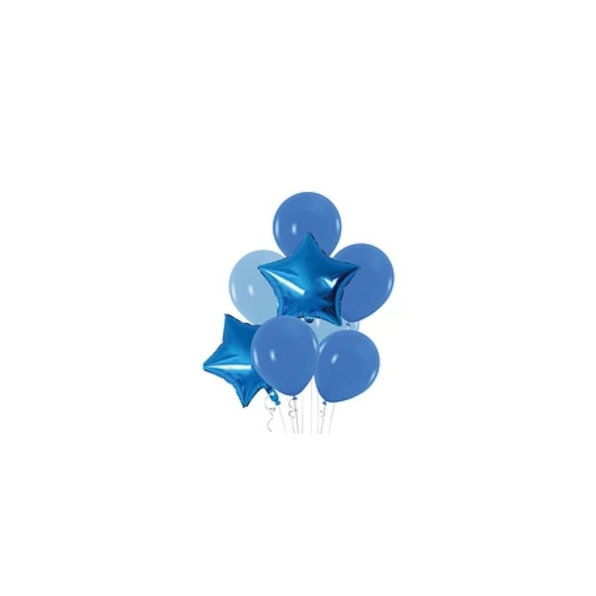GENERICO - Set De Globos Metálicos Con Estrella Azul 8pcs