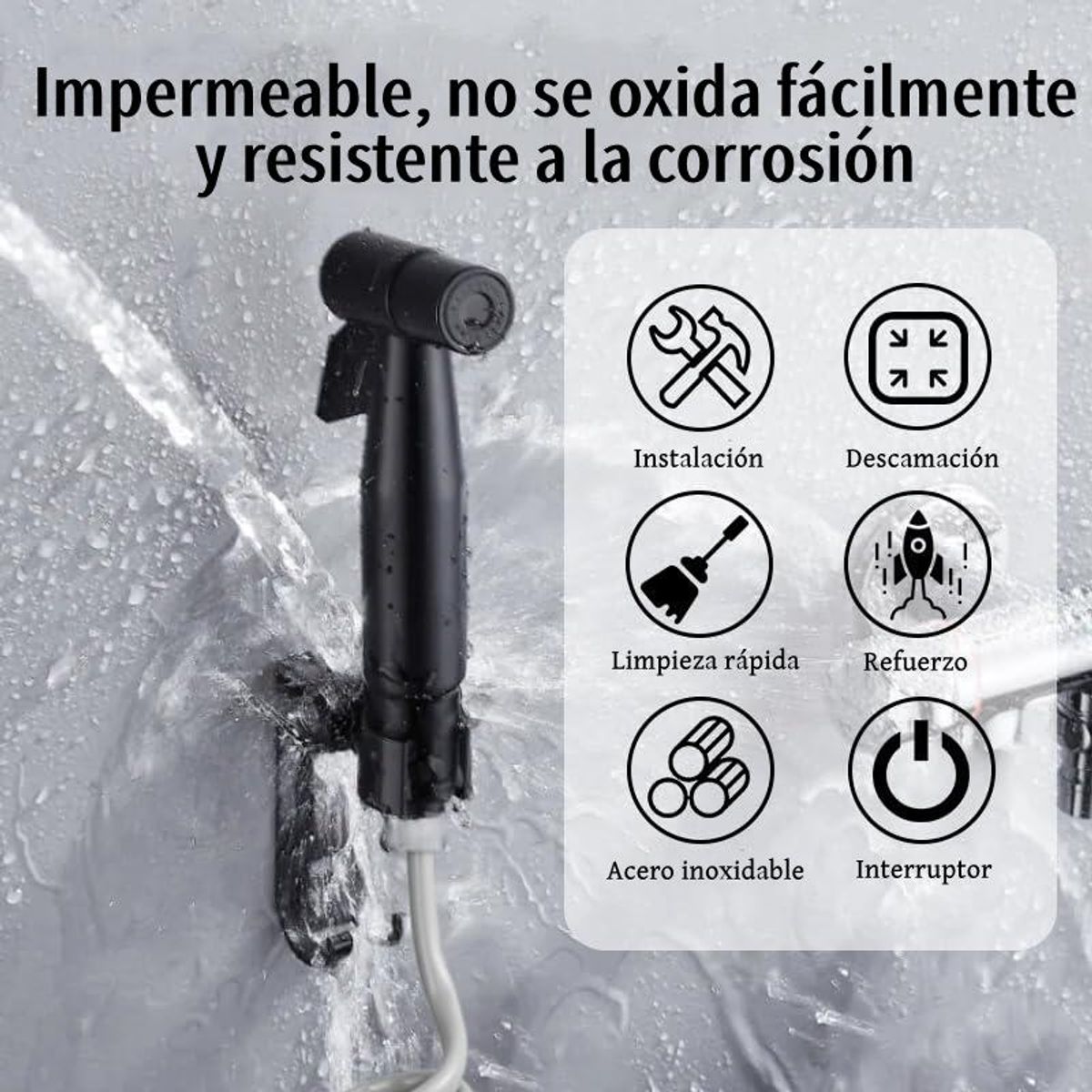 ANENG - Ducha Bidet Arabe Acero Inoxidable Wc Inodoro Juego Pistolas 5pcs