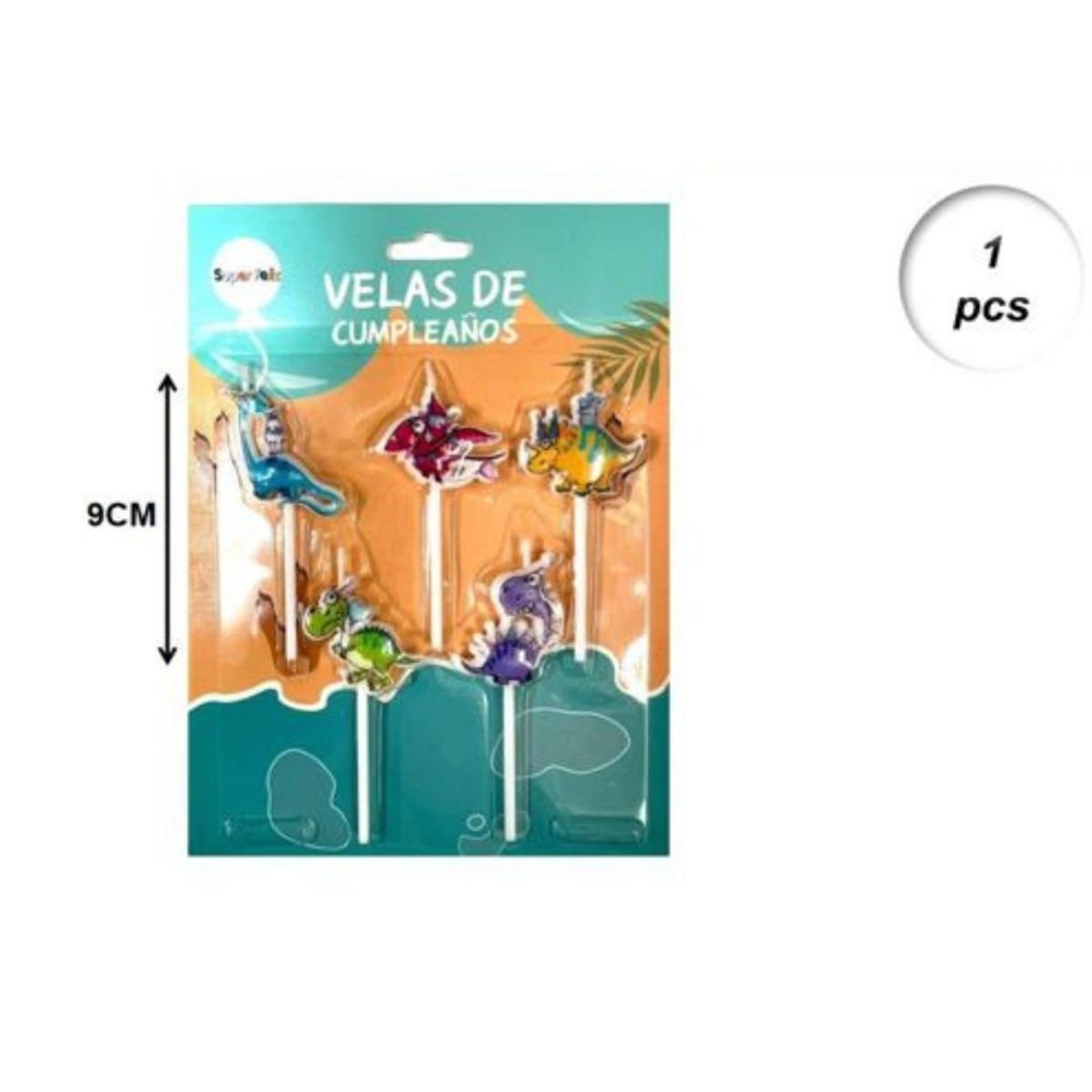 GENERICO - Velas De Cumpleaños Dinosaurio