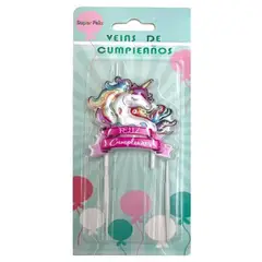 GENERICO - Velas De Cumpleaños Unicornio