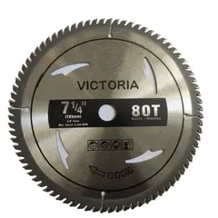 VICTORIA - Disco De Sierra Para Madera De 7 1/4 De 80 Dientes 8000 Rpm