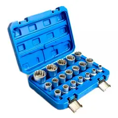 GENERICO - Juego De Dados De 1/2 Poligonales 19 Pcs