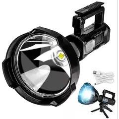 GENERICO - Linterna Led Largo Alcance Recargable Usb Trípode
