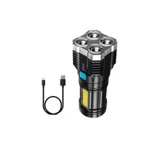 GENERICO - Linterna Led Recargable Alto Alcance 4 Led