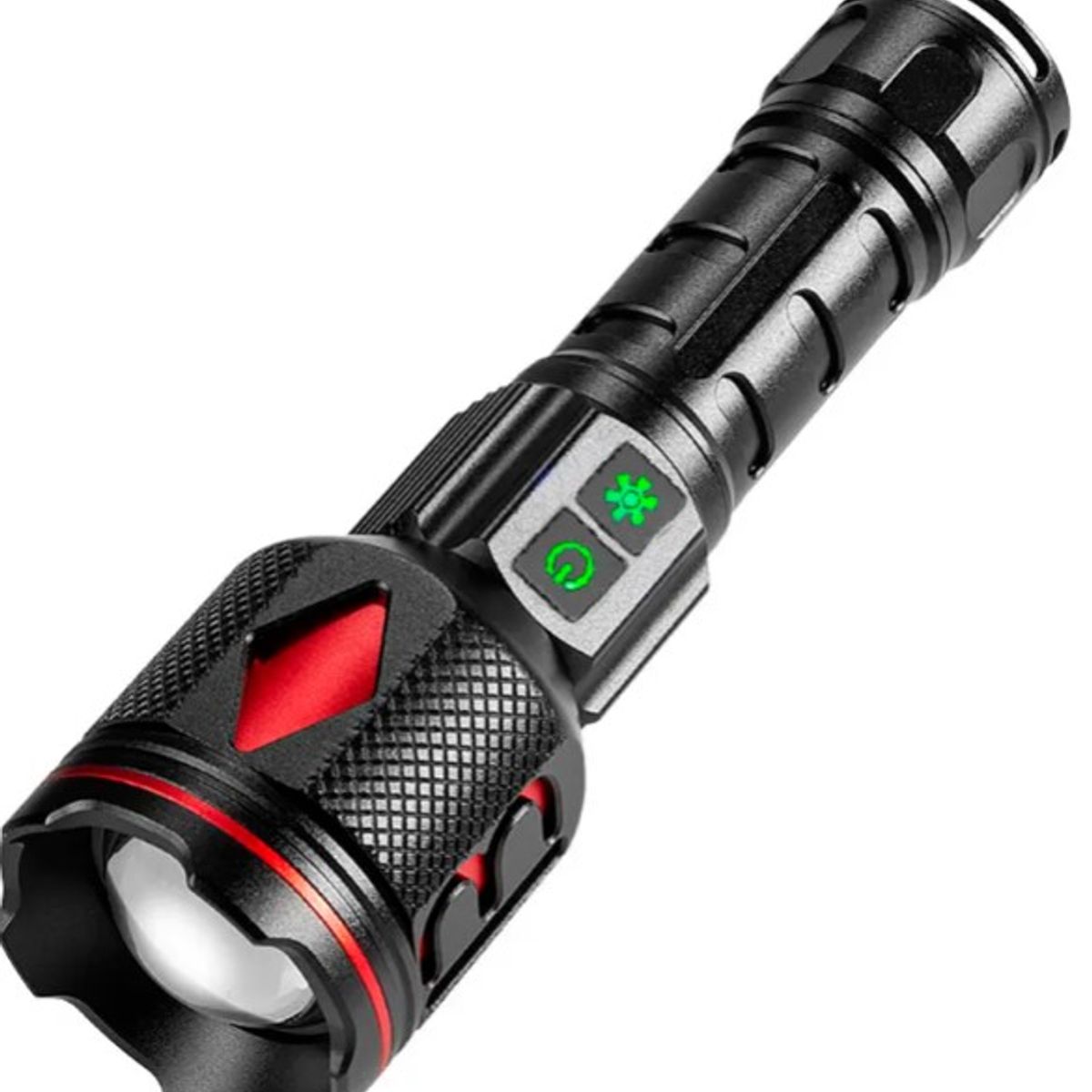 GENERICO - Linterna Tactica Led 30w Alta Potencia Con Luces Laterales