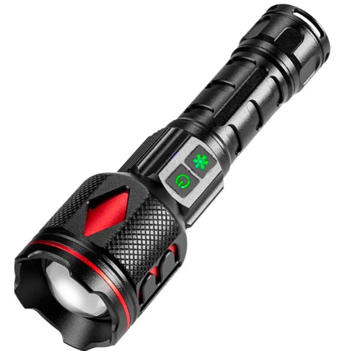 GENERICO - Linterna Tactica Led 30w Alta Potencia Con Luces Laterales