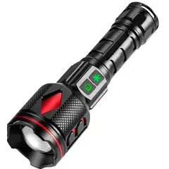 GENERICO - Linterna Tactica Led 30w Alta Potencia Con Luces Laterales