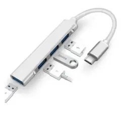 GENERICO - Adaptador Usb Hub Tipo C 4 X Usb 3.0 4 En 1