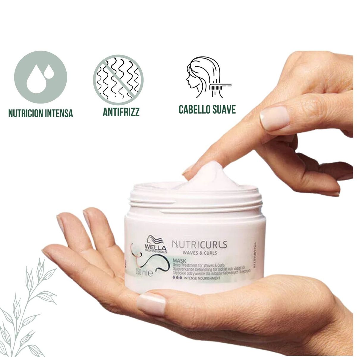 WELLA - Mascara Wella Nutricurls 150ml HidrataProfunda Anti Encrespamiento Nutre
