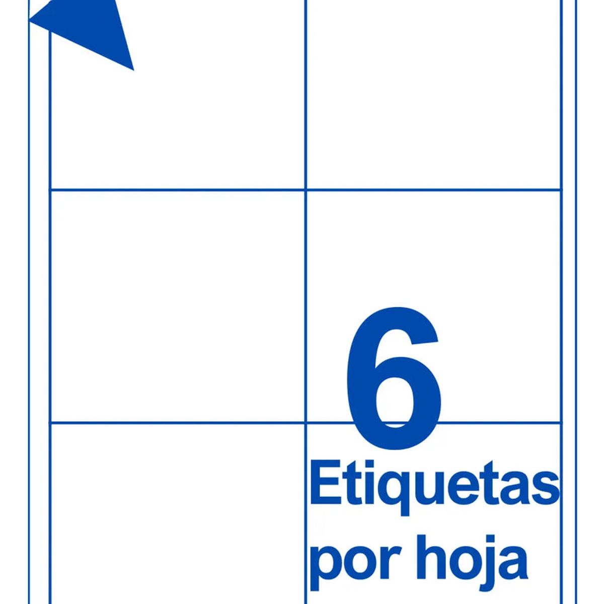 ADETEC - 150 Etiquetas Adhesivas Inkjet/laser 101x85 mm 25 Hojas