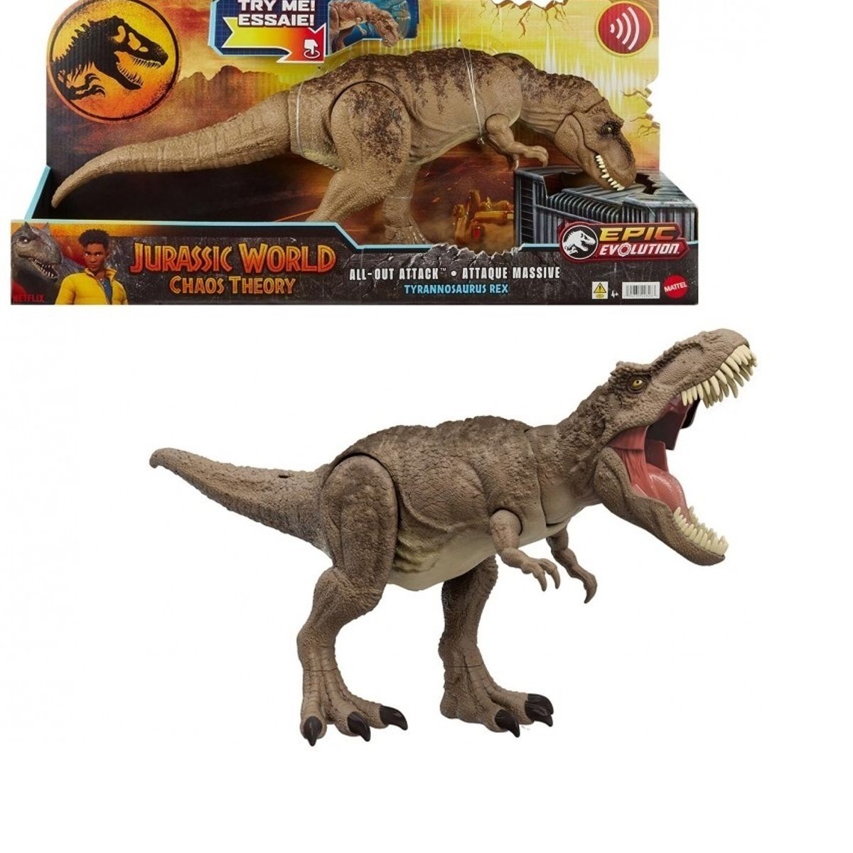 JURASSIC WORLD - Dinosaurio Jurassic World Ataque total T Rex con Sonidos