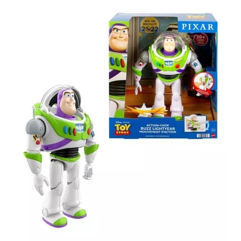 PIXAR - Buzz Lightyear, 30 Frases En Español, Con Casco Mattel Hjb40
