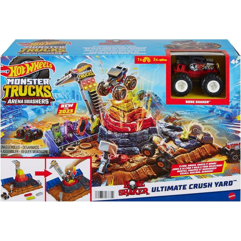 HOT WHEELS - Pista Hot wheels Arena de Demolición incluye a Bone Shaker
