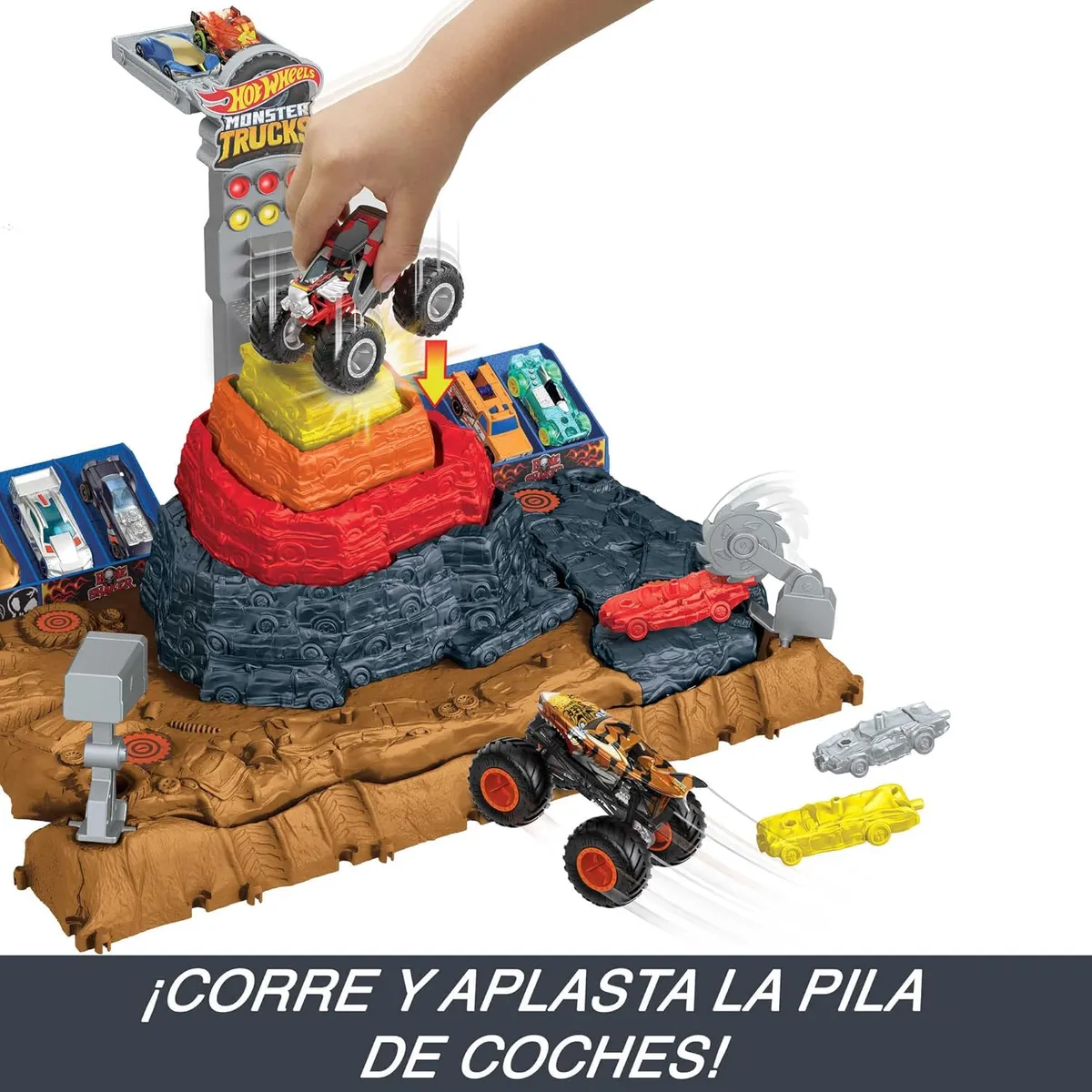 HOT WHEELS - Pista Hot wheels Arena de Demolición incluye a Bone Shaker