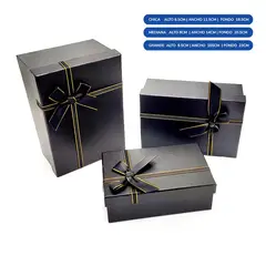 GENERICO - CAJA RECTANGULAR TRIPLE NEGRO X1 UNI