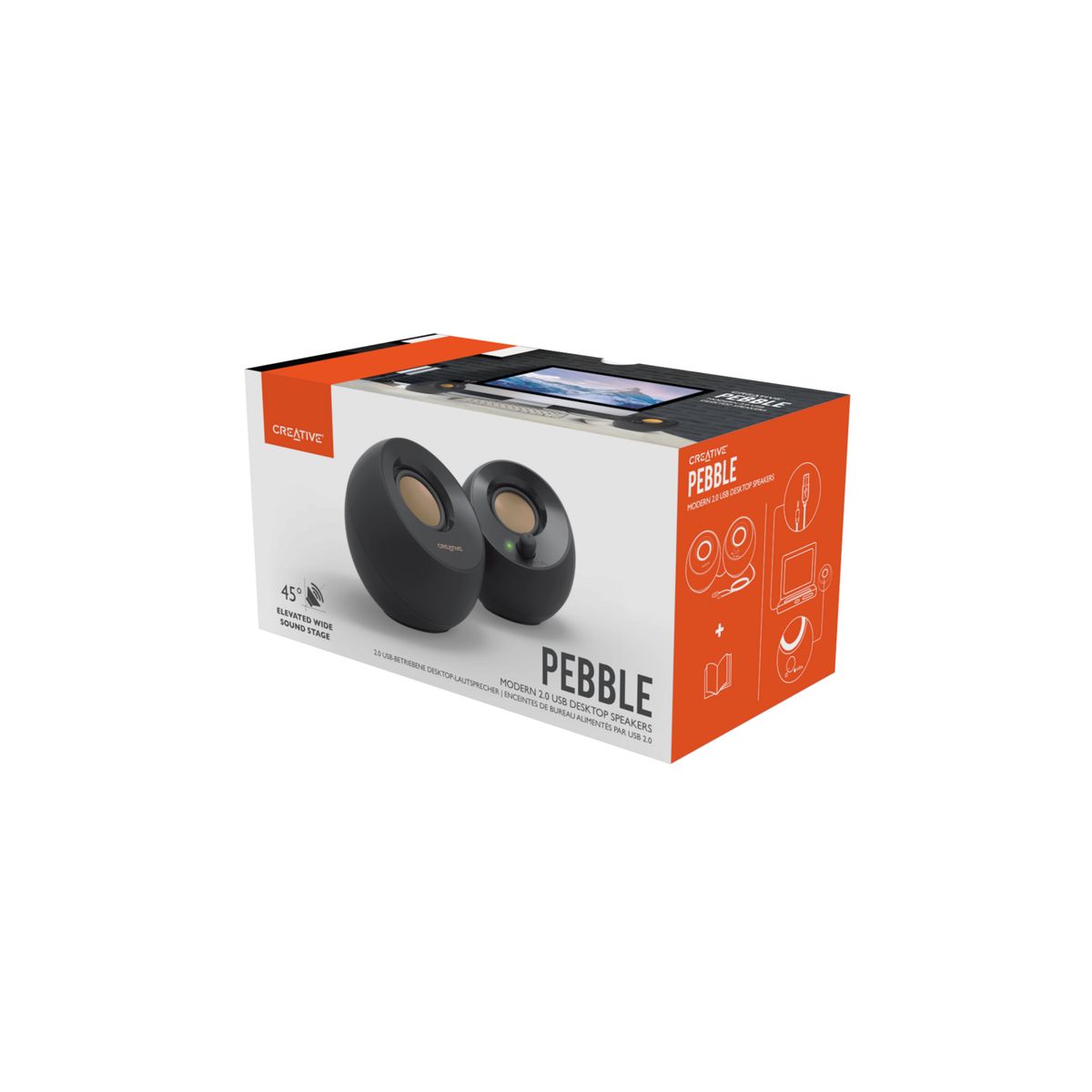 CREATIVE - Parlante Creative Pebble Negro