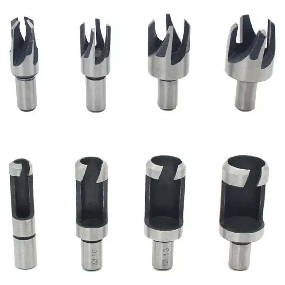 GENERICO - Set 8 Piezas Broca Espiga Tarugo Tapa Tornillo Y Cónicas