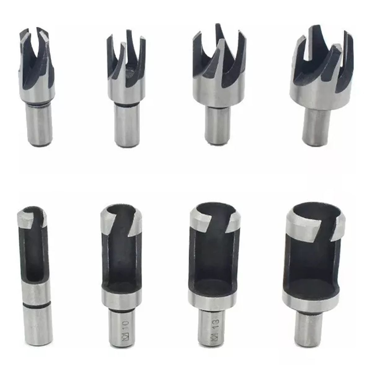 GENERICO - Set 8 Piezas Broca Espiga Tarugo Tapa Tornillo Y Cónicas