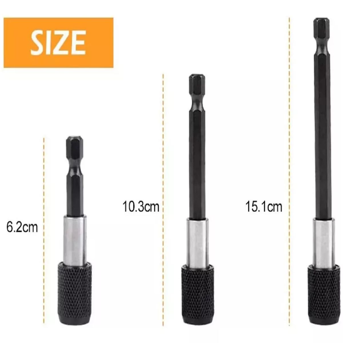GENERICO - Soporte Extensión De Brocas  Taladro  6.2, 10.3 Y 15 cm 3pcs