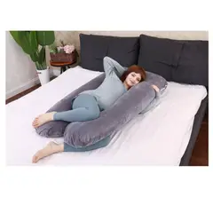 GENERICO - Cojin Almohada Maternal Con Funda Extra Suave Color Gris