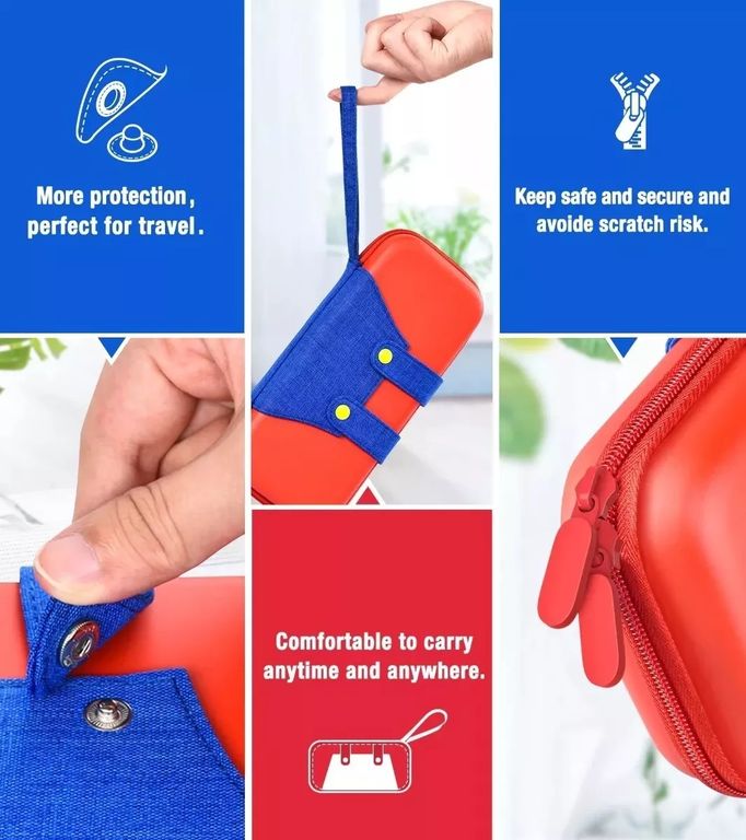 GENERICO Estuche para Nintendo Switch Mario porta tarjetas de juego