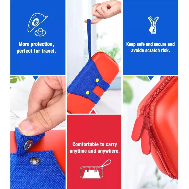 GENERICO - Estuche para Nintendo Switch Mario porta tarjetas de juego