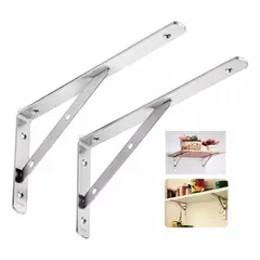 GENERICO - Soporte Escuadra Repisa Colgador 15 cm 1par Inoxidable