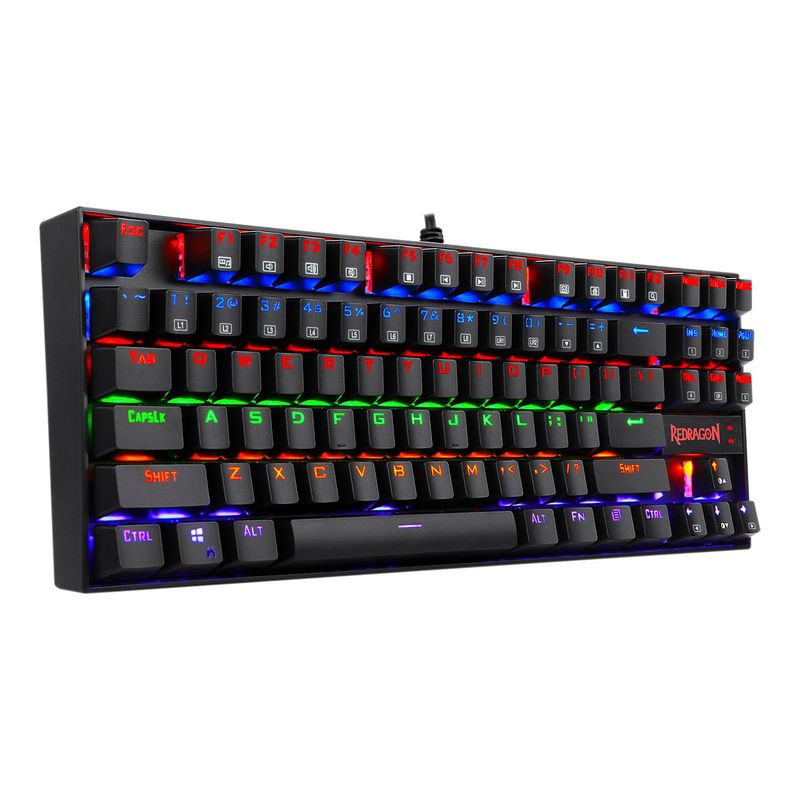 REDRAGON - Teclado Mecanico Kumara Black Rainbow Redragon Switch Red