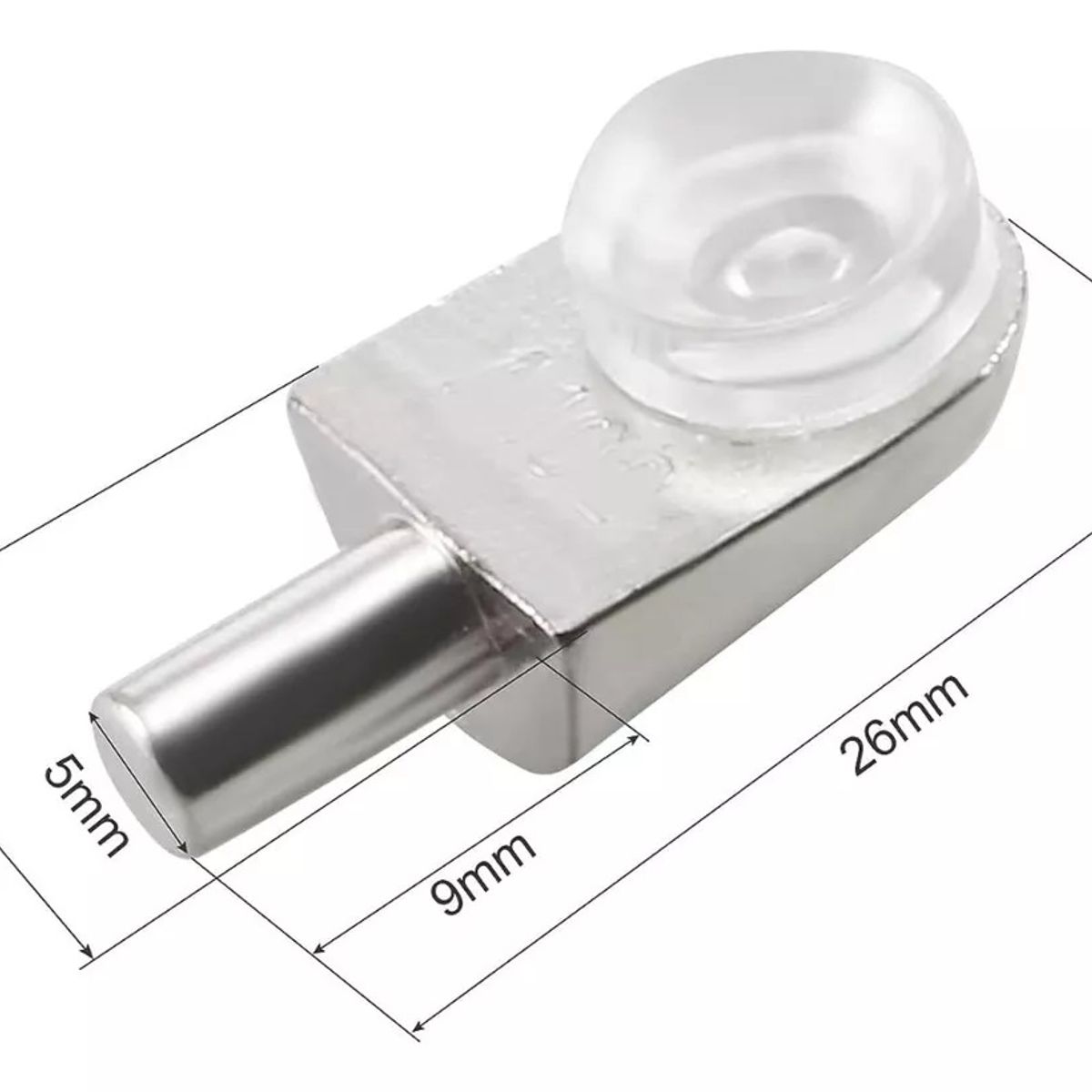 GENERICO - Soporte Repisa Mueble Ventosa Vidrio Embutido 10 Piezas